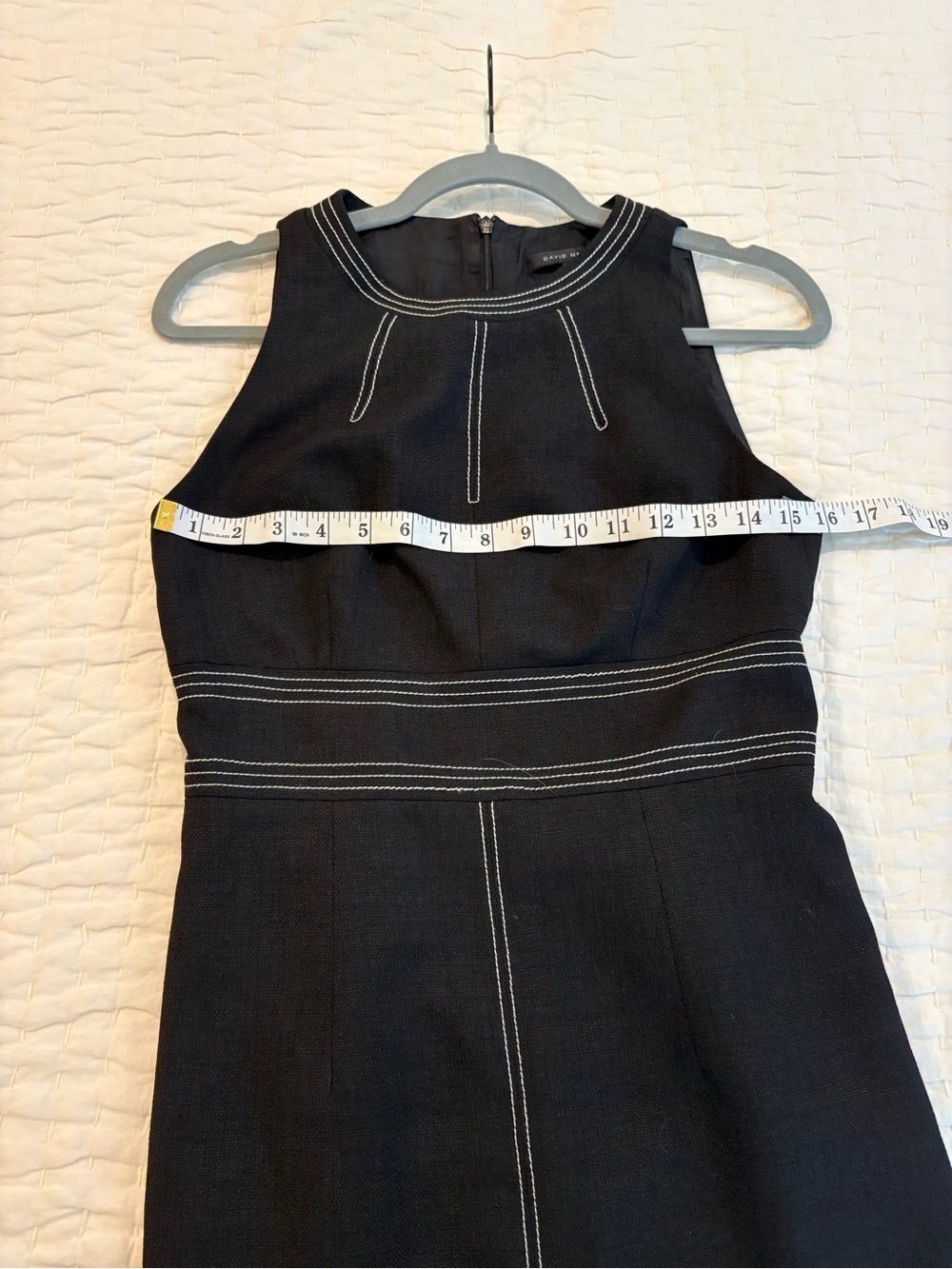 David Meister Black Midi Sheath Dress with Contrast Stitching size 6
Classic - Picture 6 of 8